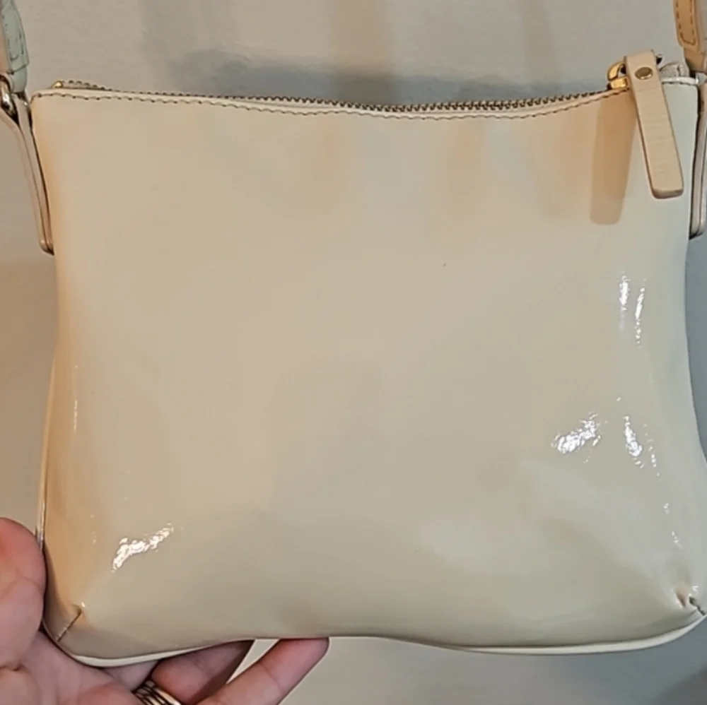 Kate Spade Patent Leather Crossbody Bag Ivory